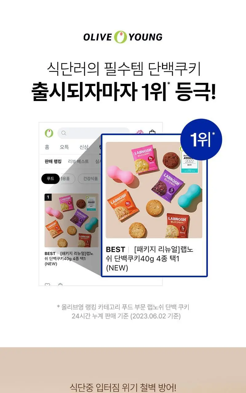 [2025 어워즈] 랩노쉬 단백쿠키 40g 4종 택1 상세페이지 2